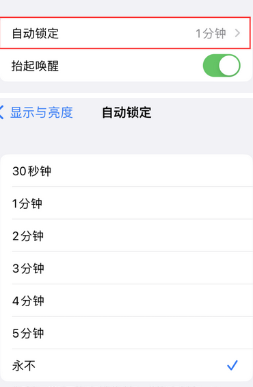 沙湾苹果换屏维修分享无法调整iPhone自动锁屏的时间怎么办